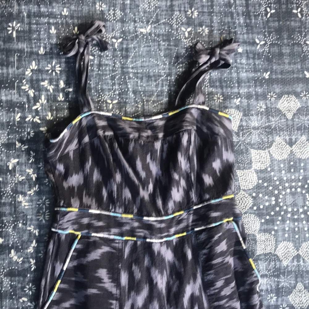 Ett:twa Anthropologie romper pretty blue ikat print size 14 BNWT